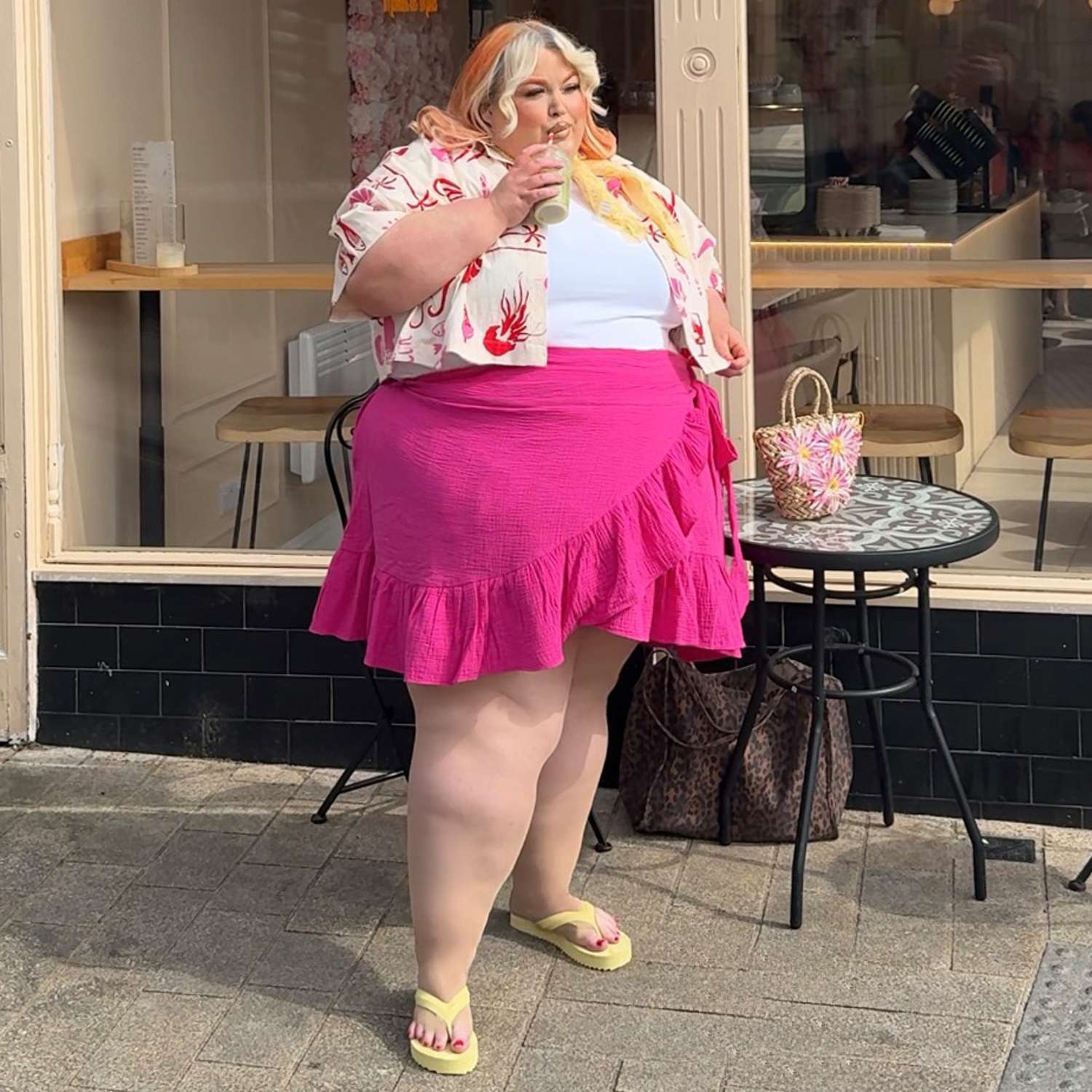 The Mary Cotton Gauze Skirt - Peony