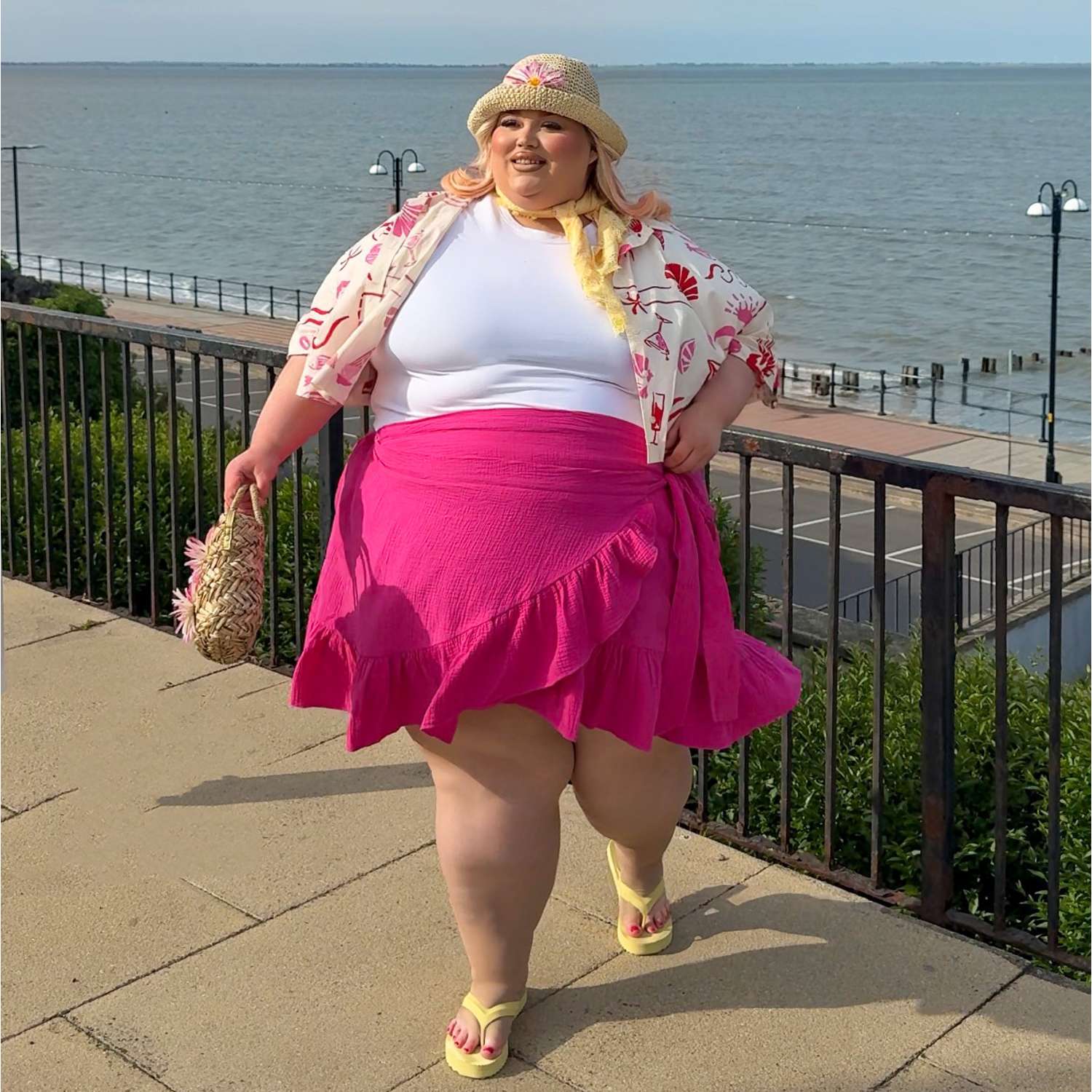 The Mary Cotton Gauze Skirt - Peony