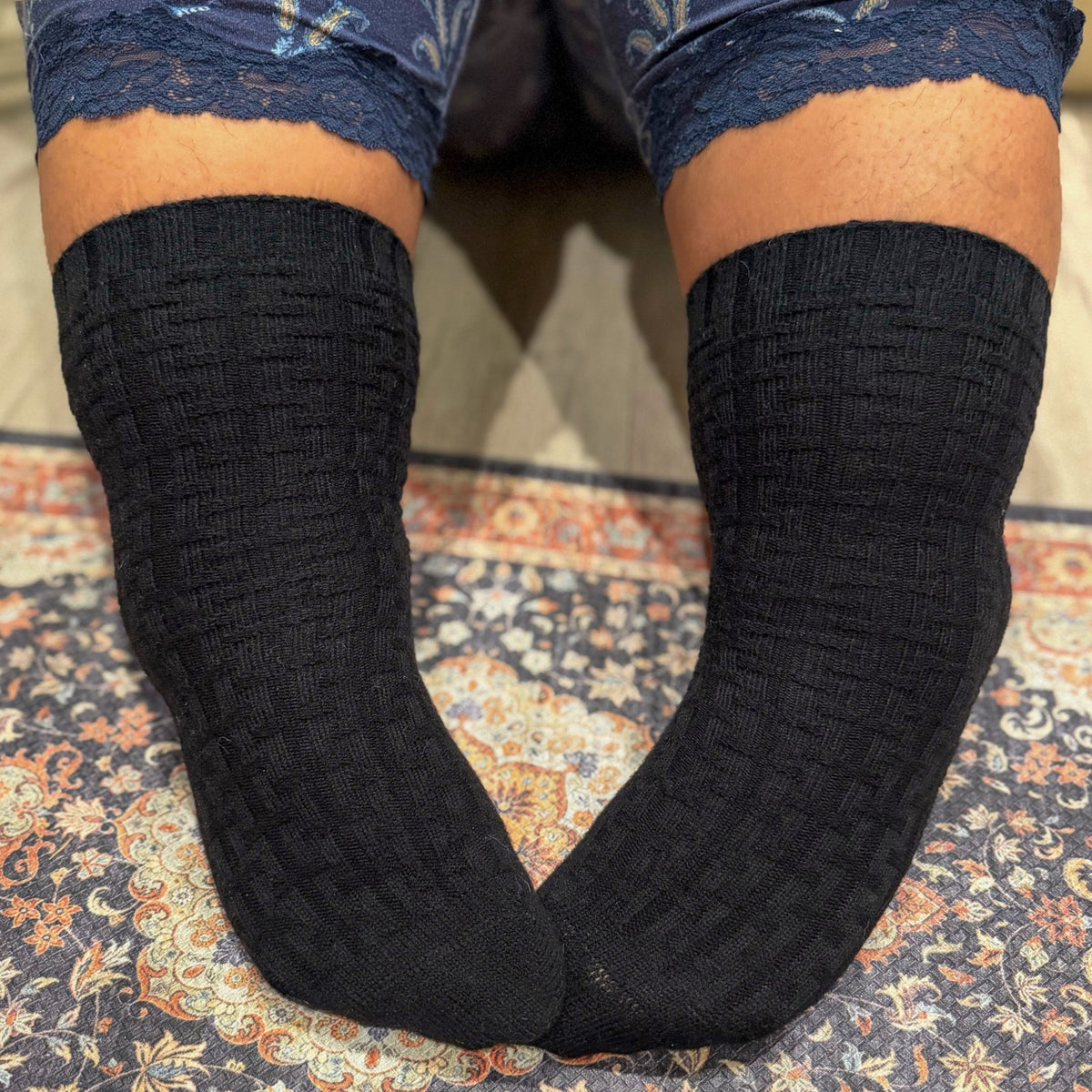 Everyday Crew Socks - 5 Pairs in Black
