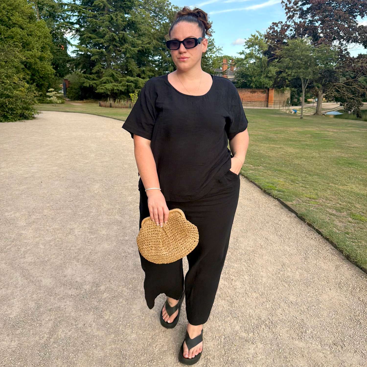 The Ida Cotton Gauze T-Shirt - Black