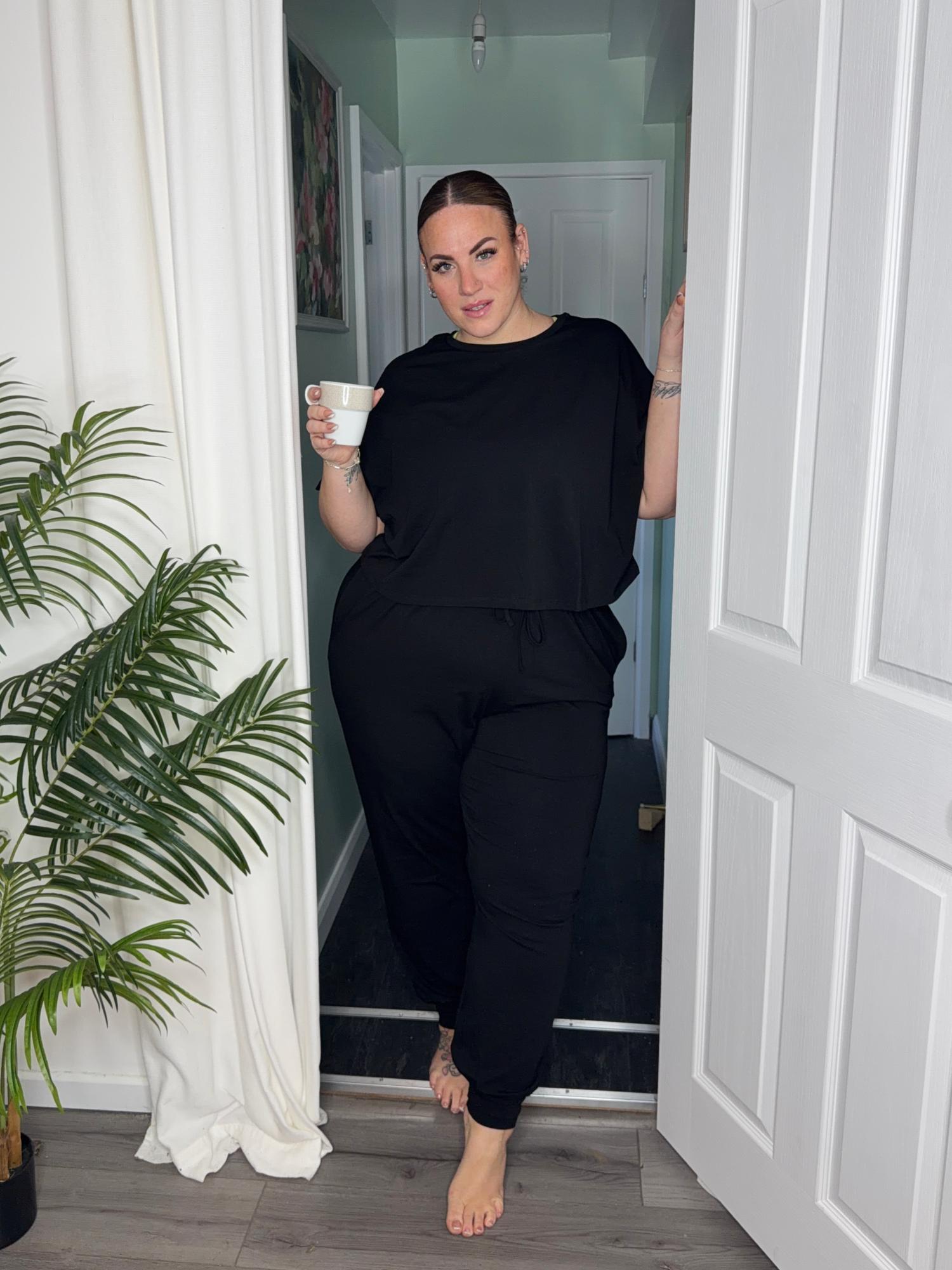 Organic Cotton PJs - Plain Black