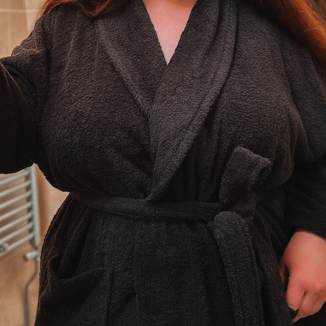 Floof Bath Robe - Black - Snag – Snag Australia