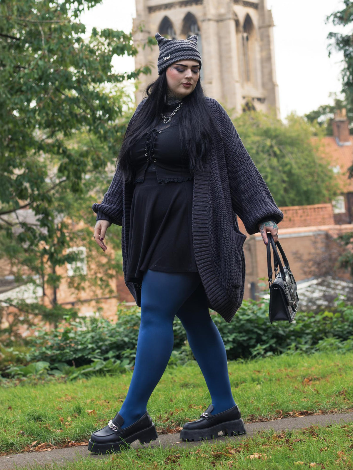 120 Denier Super-Opaque Tights - Kraken's Breath