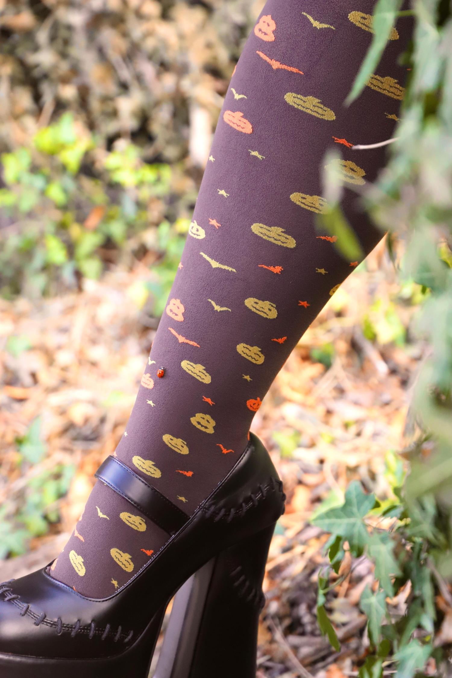 Halloween Tights - Jack O Lantern - Bear