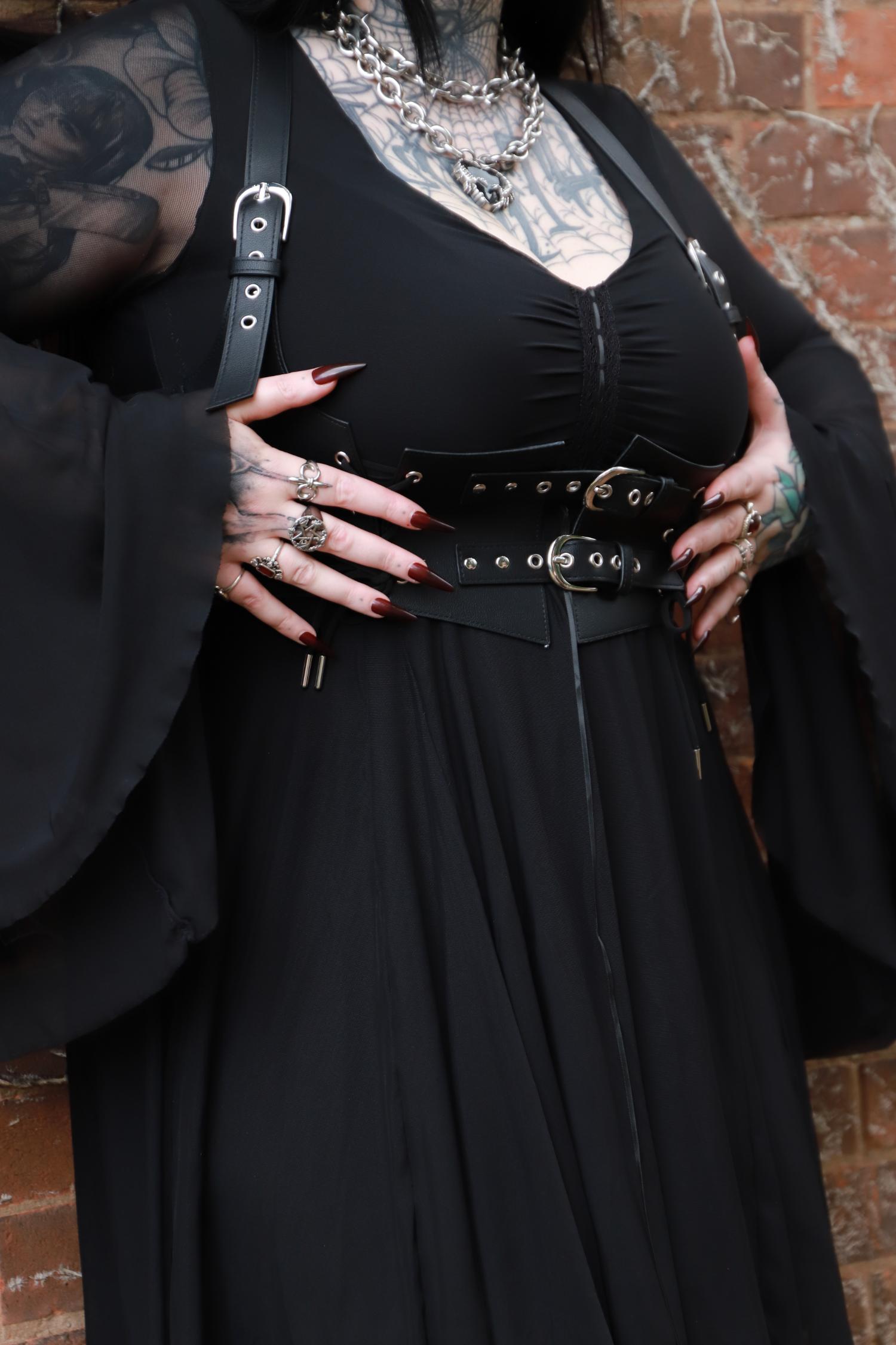 Lace Underbust Harness - Black