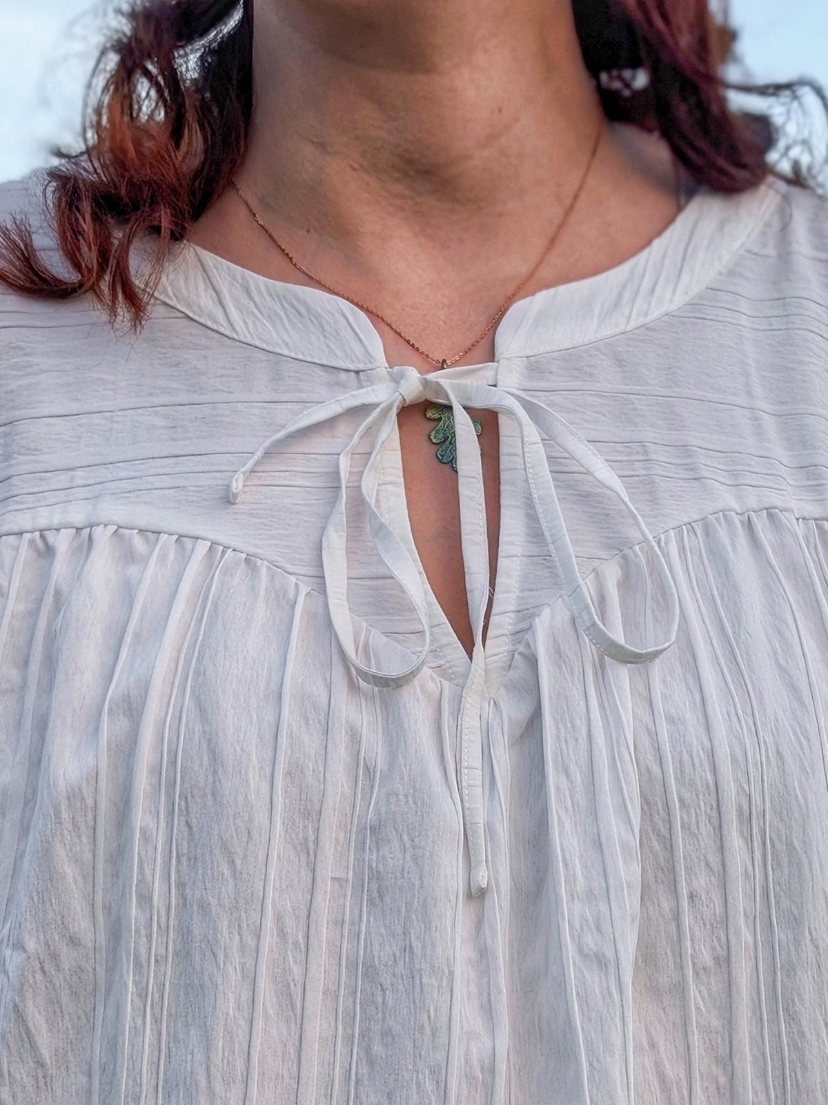 Iona Textured Woven Blouse - Cream