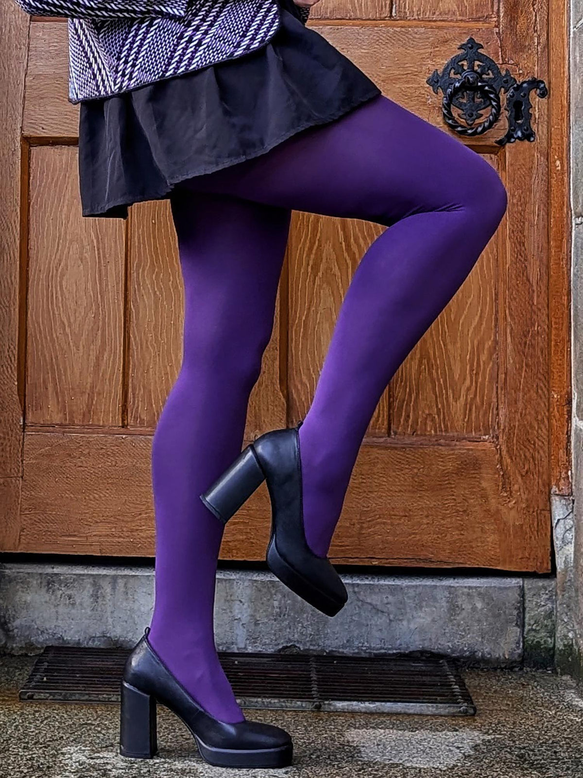 120 Denier Super-Opaque Tights - Fancy Darkness