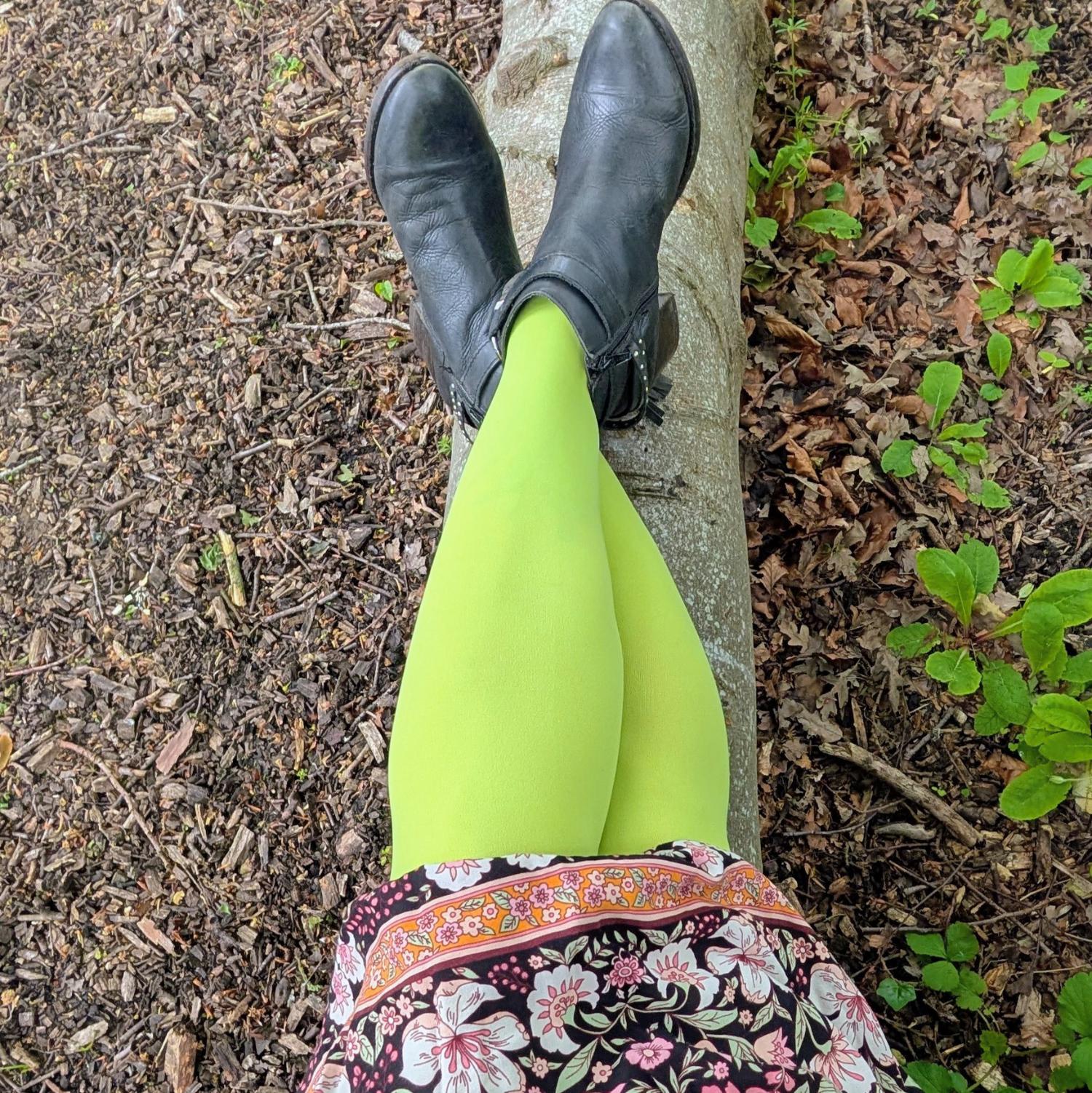 Opaque 80 Den Tights - Granny Smith