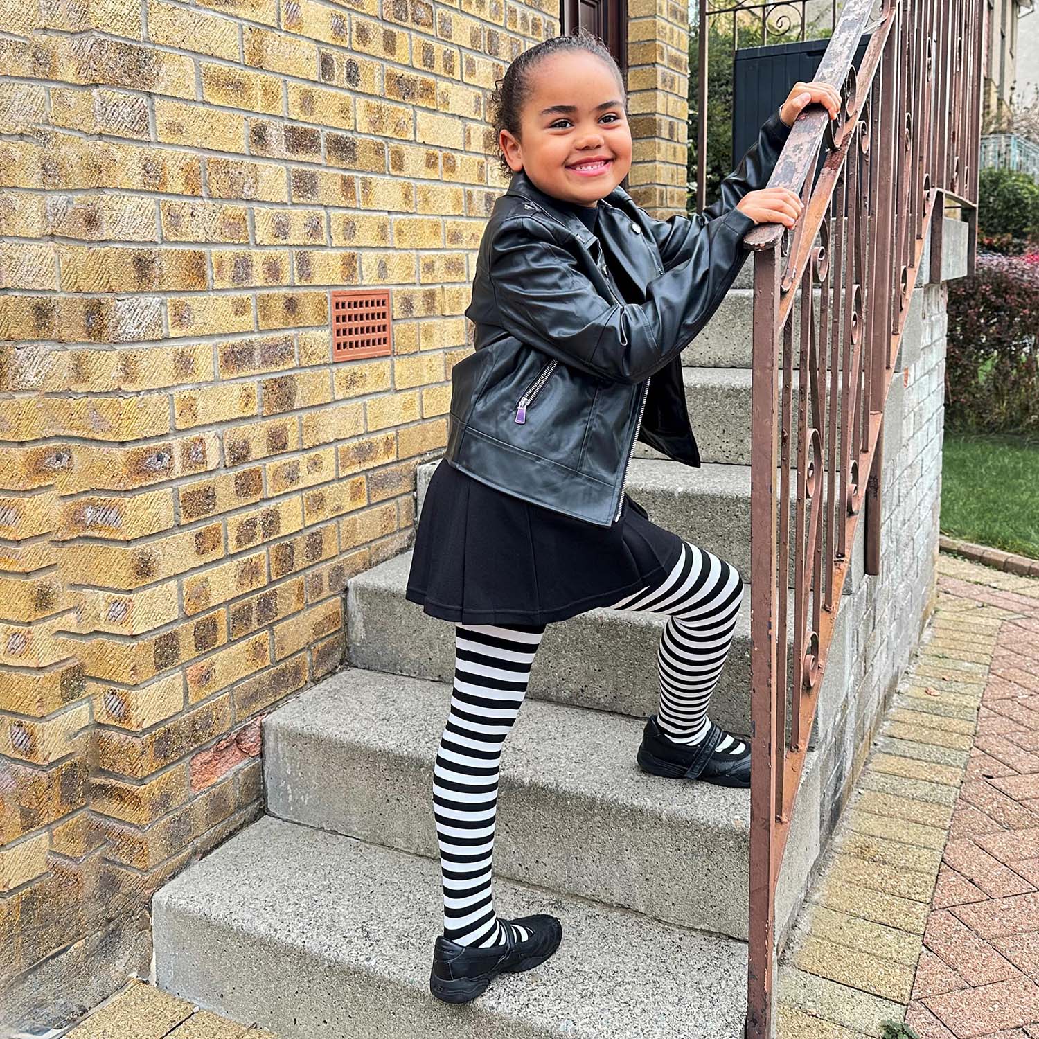 Tween Striped Tights - Witch