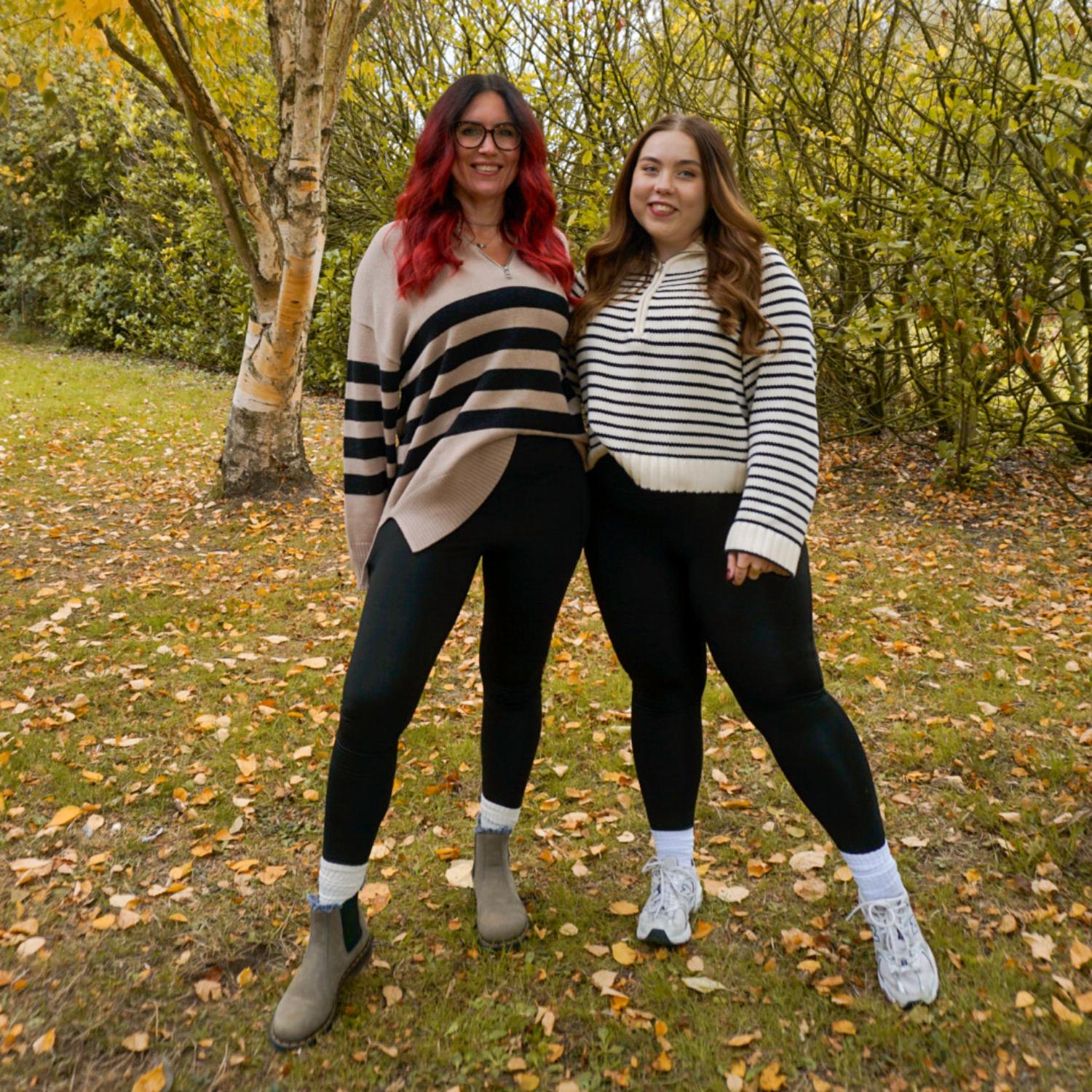 Tracy (left) Size D, 5ft 8 -
Jade (right) Size E, 5ft 2