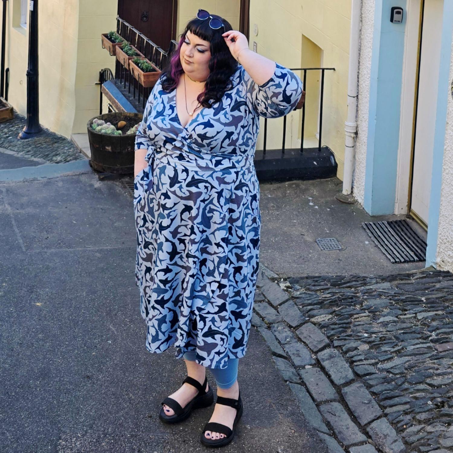 Wrap Dress - Sharks