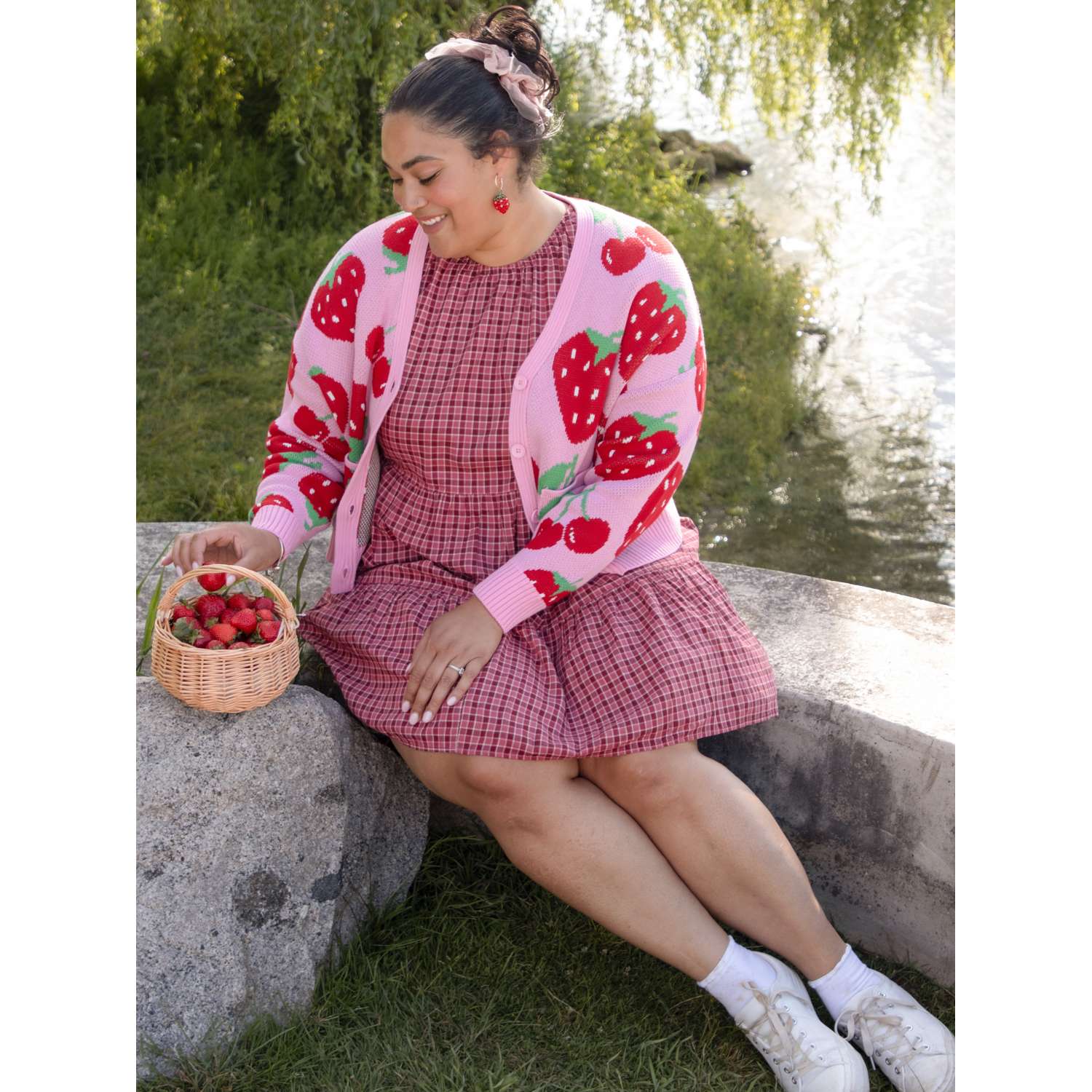 Cotton Cardigan - Strawberry