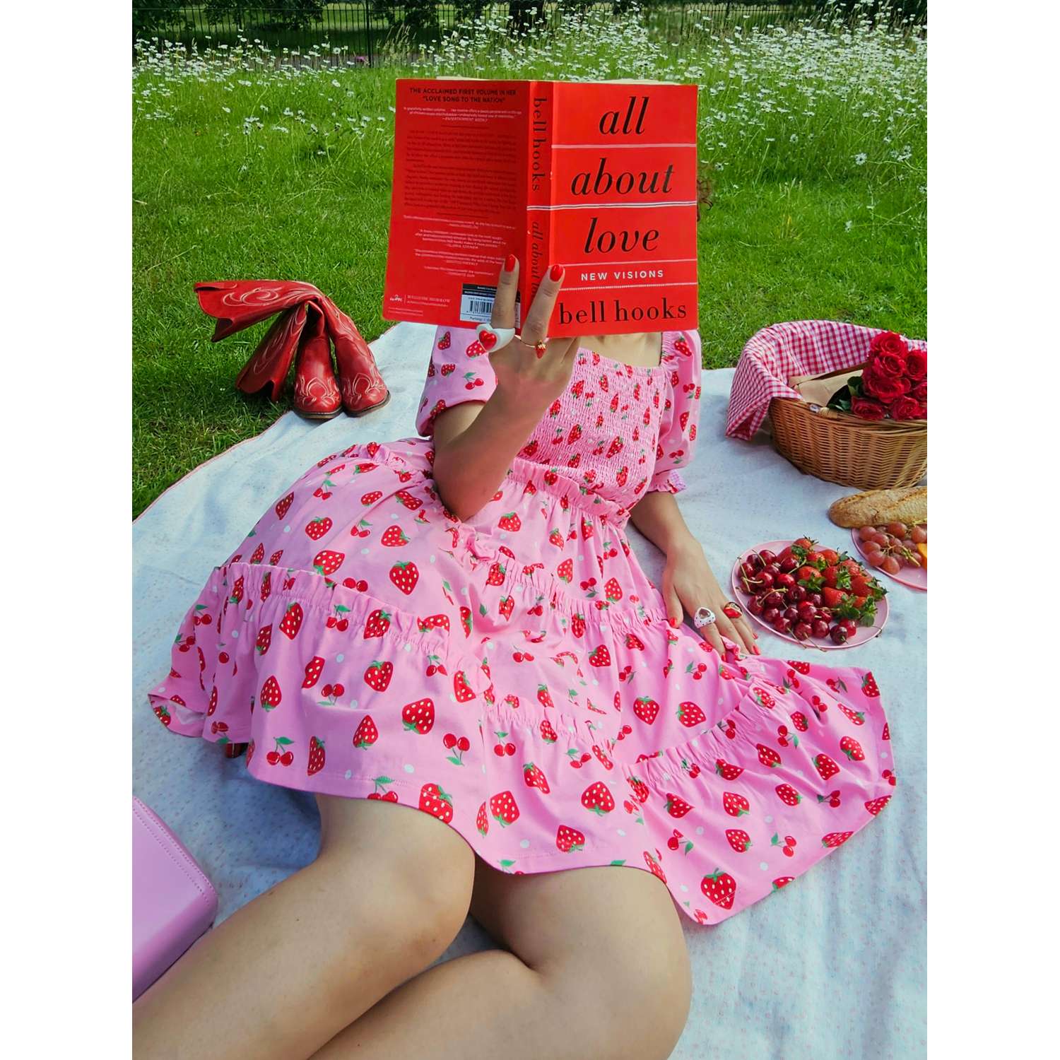 Strawberry Jersey Mini Dress