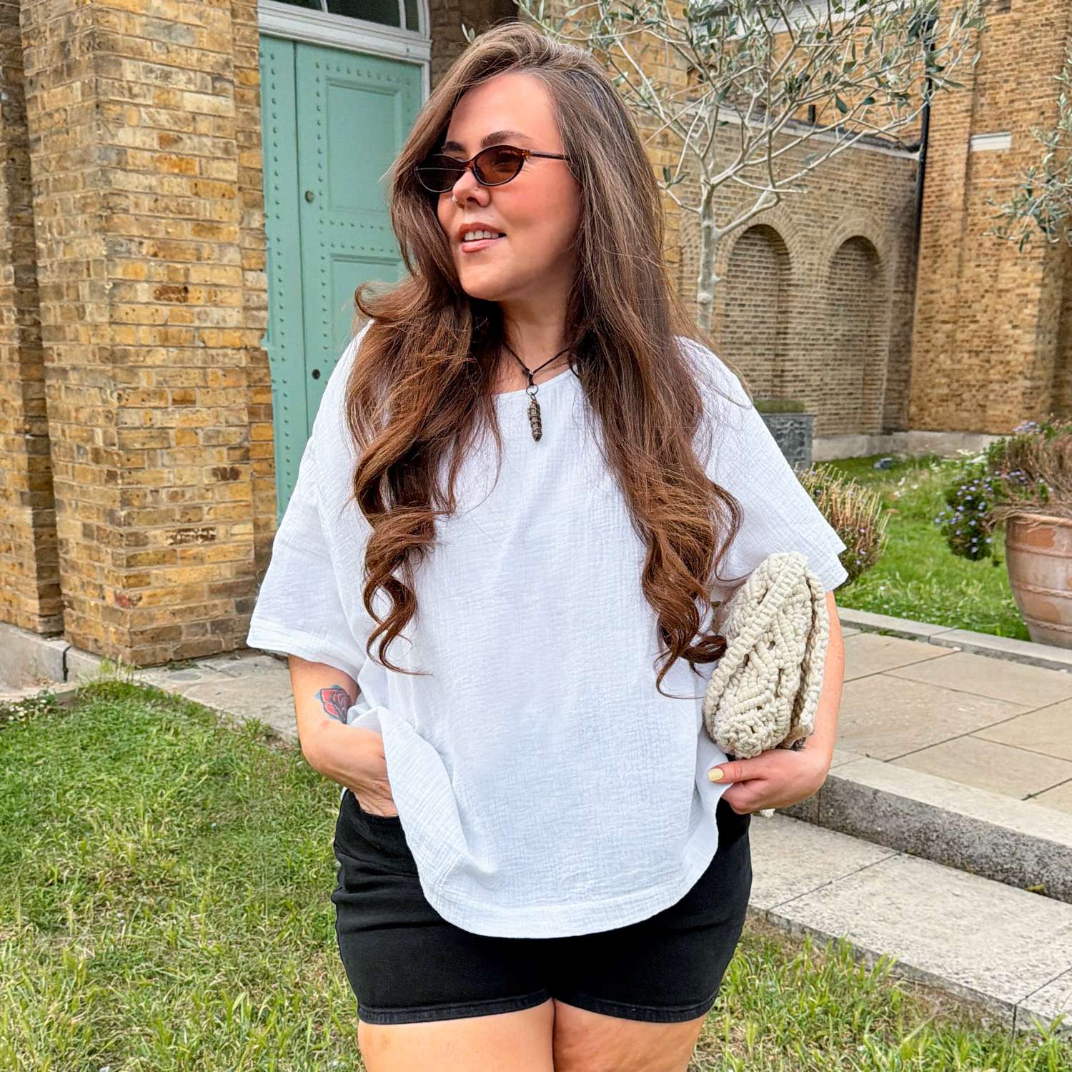 The Ida Cotton Gauze T-Shirt - White