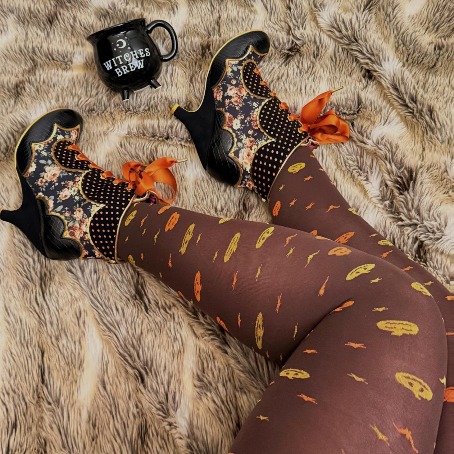 Halloween Tights - Jack O Lantern - Bear