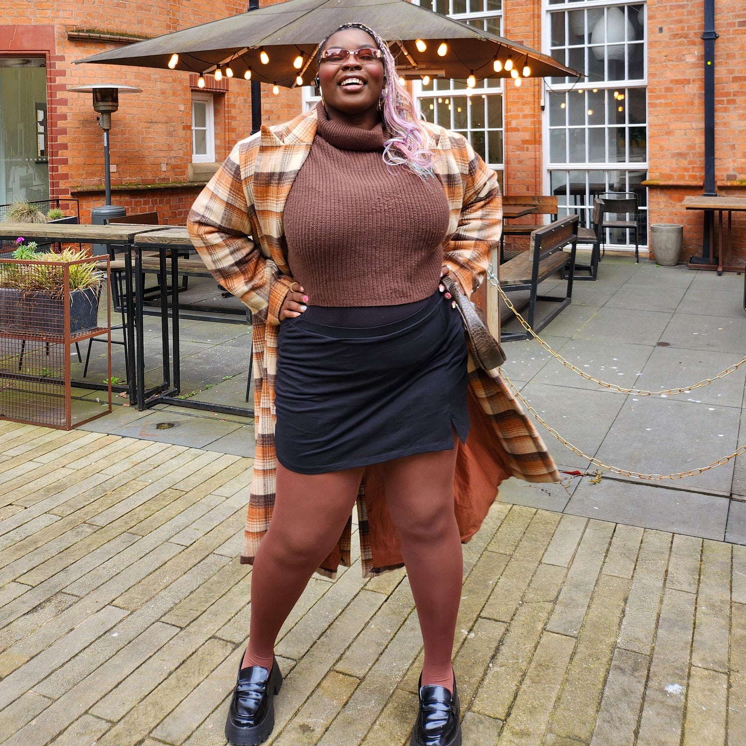 80 Denier Opaque Tights - Peonies