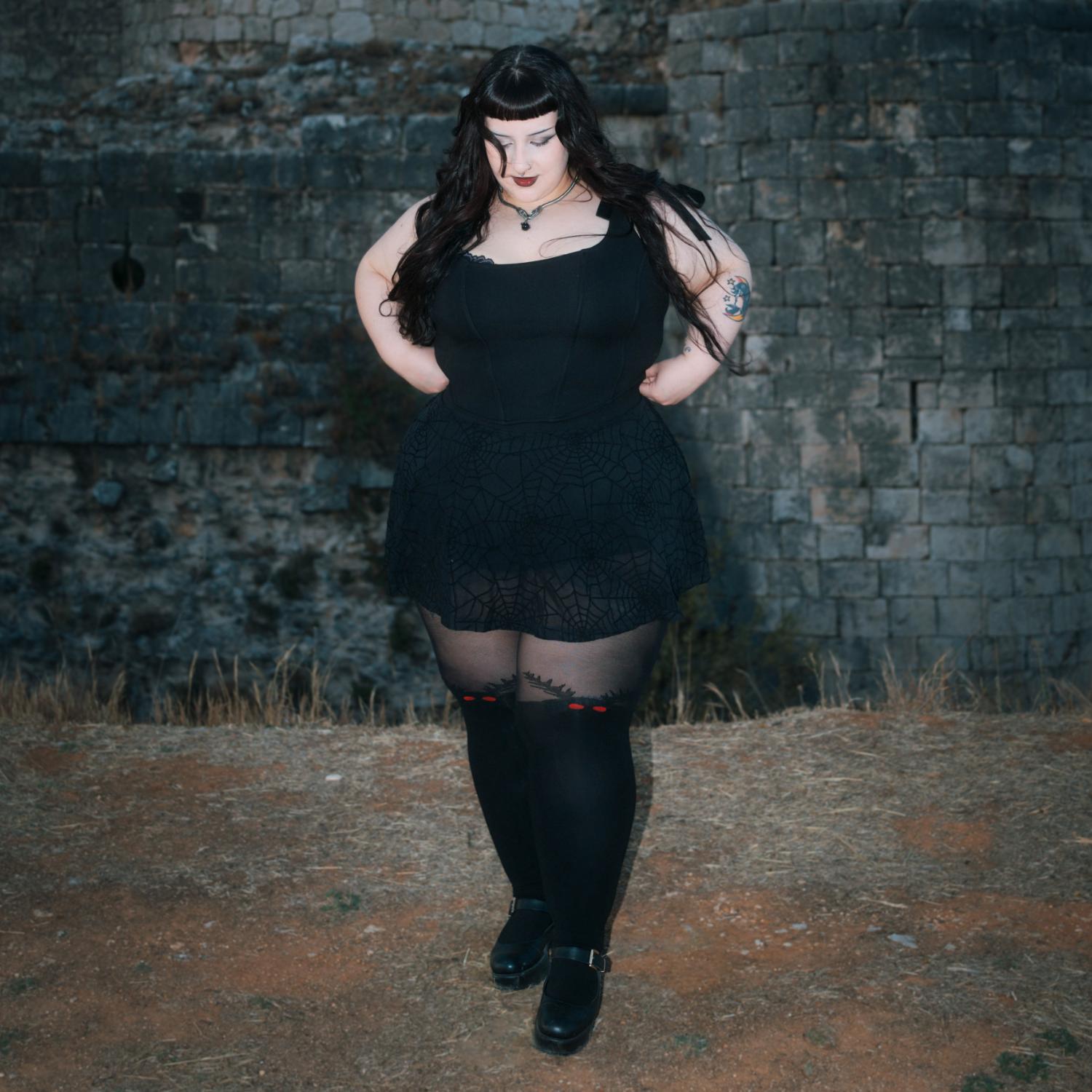 Halloween Tights - Mothman - Black