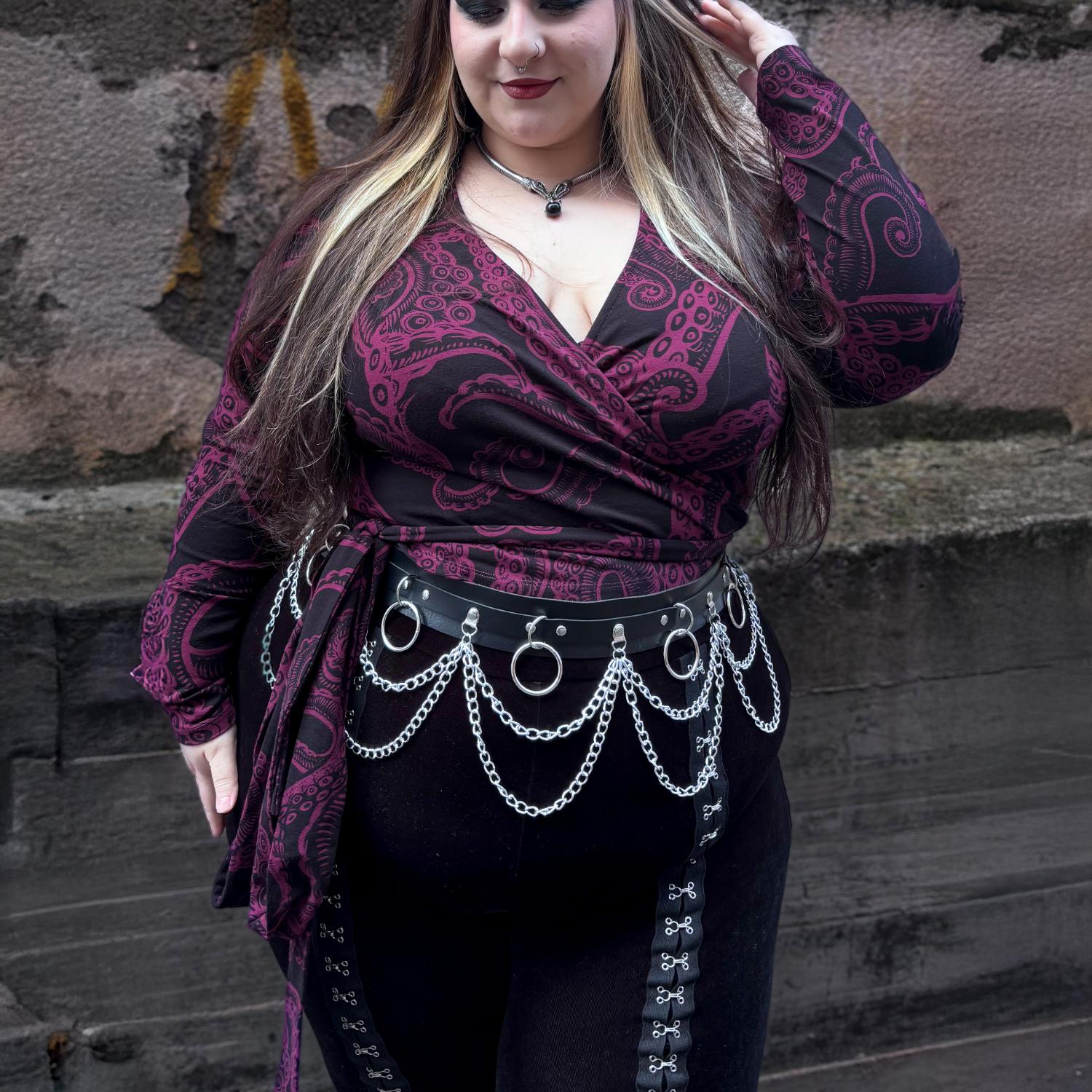 Organic Cotton Wrap Top - Kraken's Embrace