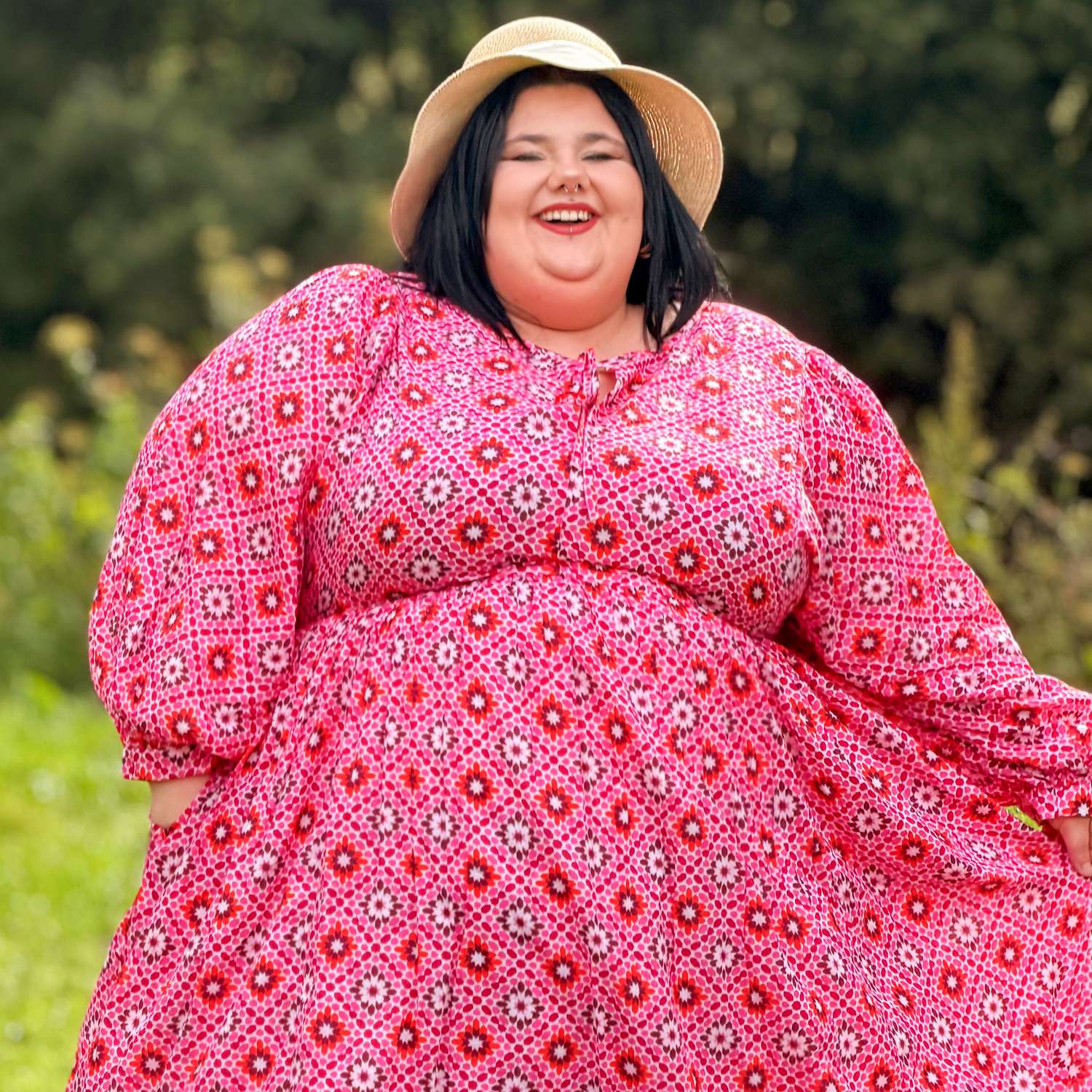 The Gabriella Cotton Long Dress - Pink Pearl