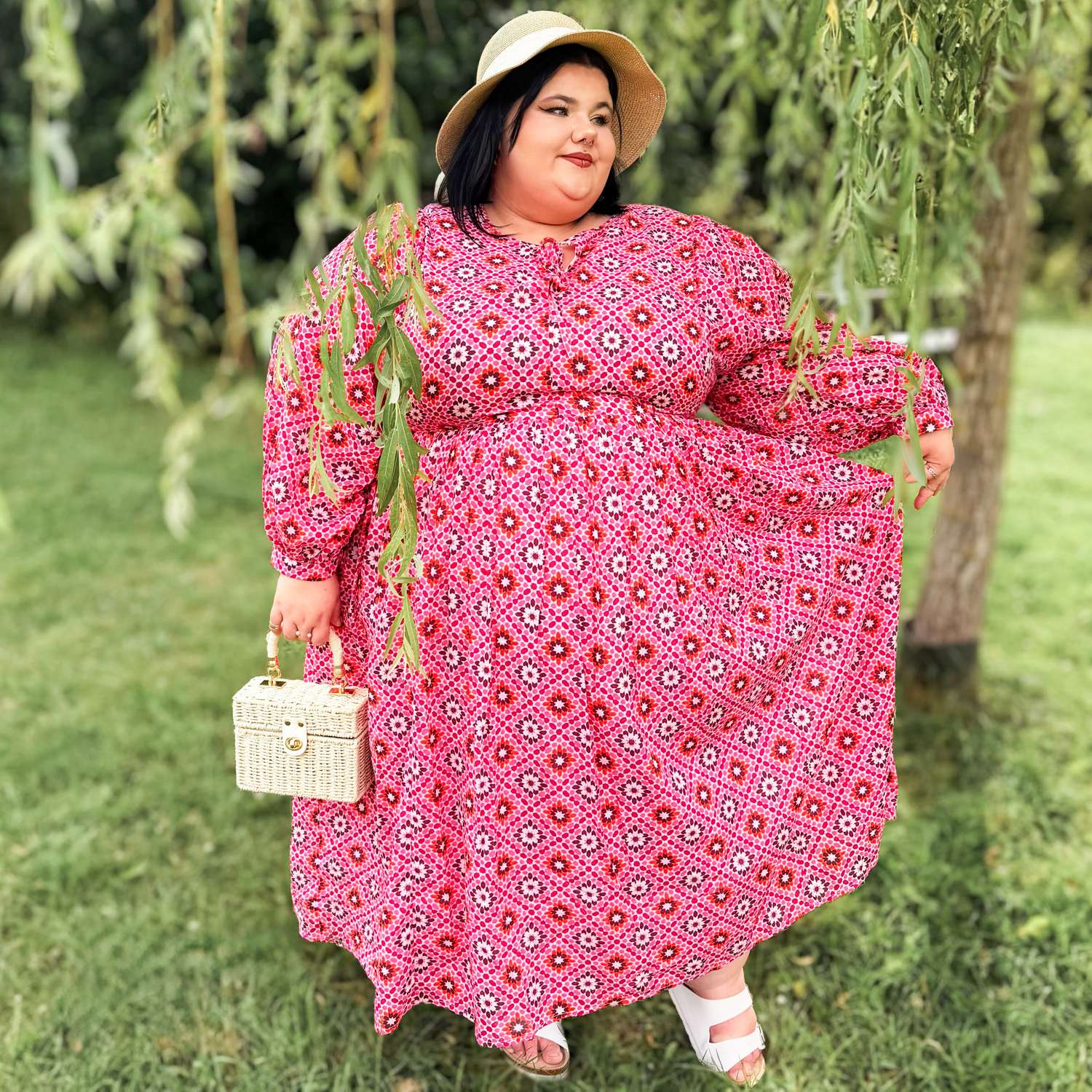 The Gabriella Cotton Long Dress - Pink Pearl