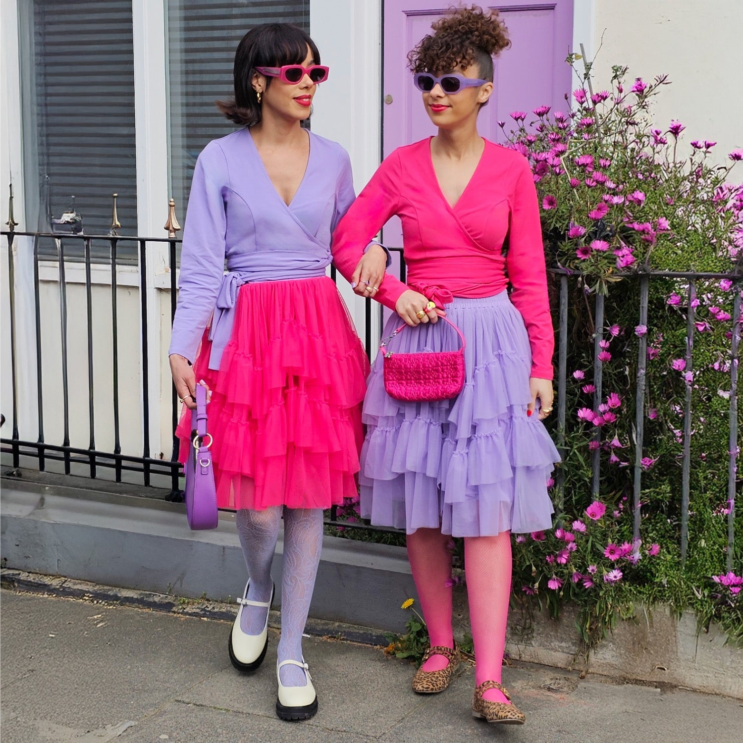 Organic Cotton Wrap Top - Lavender Fields