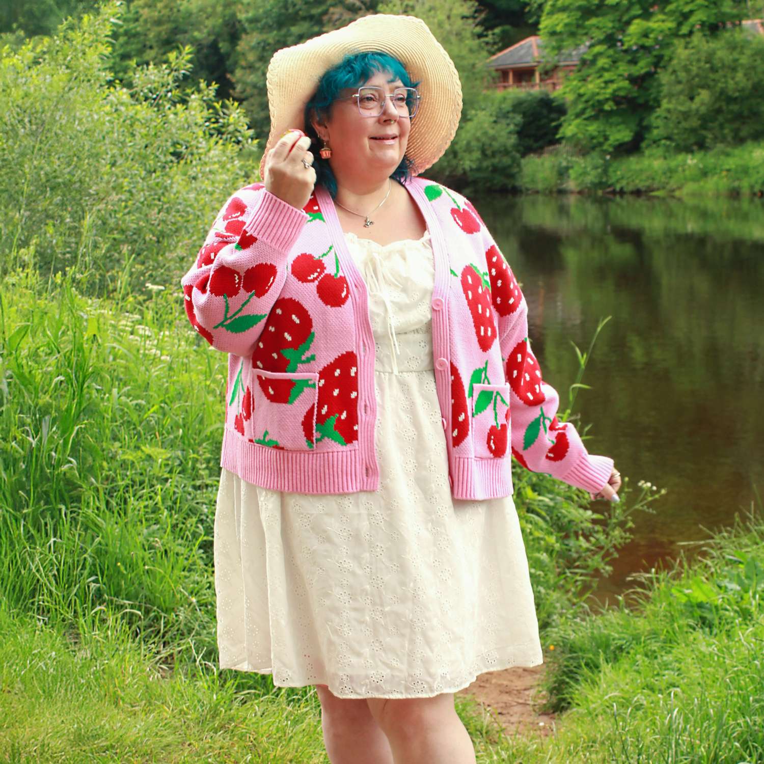 Cotton Cardigan - Strawberry