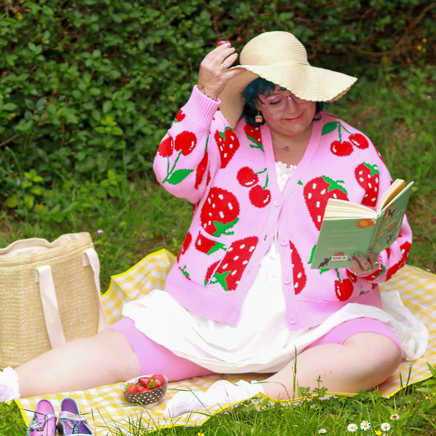 Cotton Cardigan - Strawberry