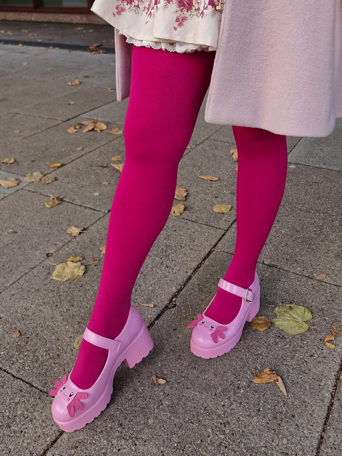 120 Denier Super-Opaque Tights - Raspberry Pie