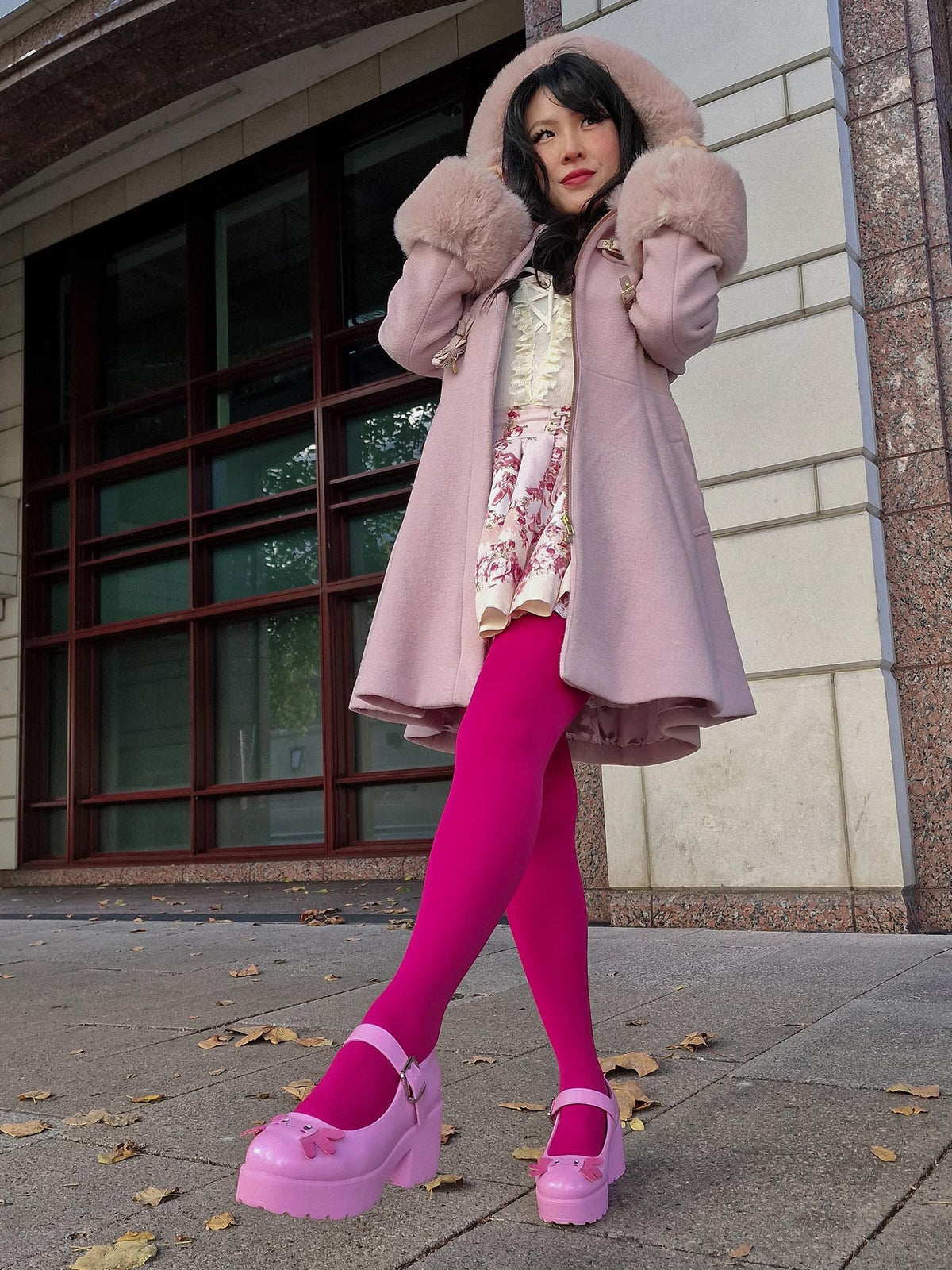 120 Denier Super-Opaque Tights - Raspberry Pie