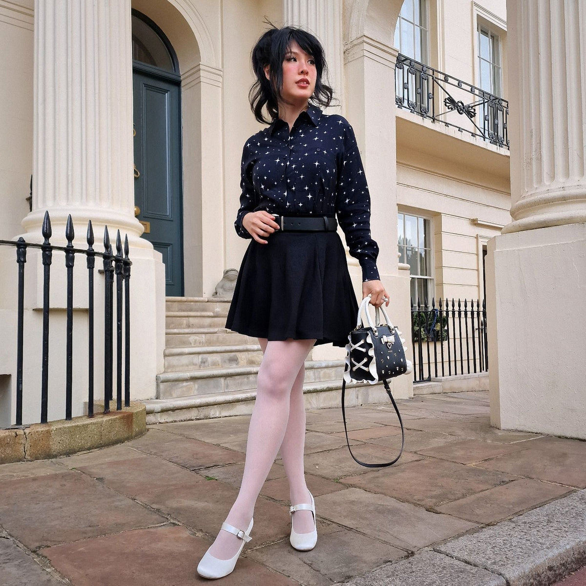 Woven Viscose Tailored Shirt - Night Sky