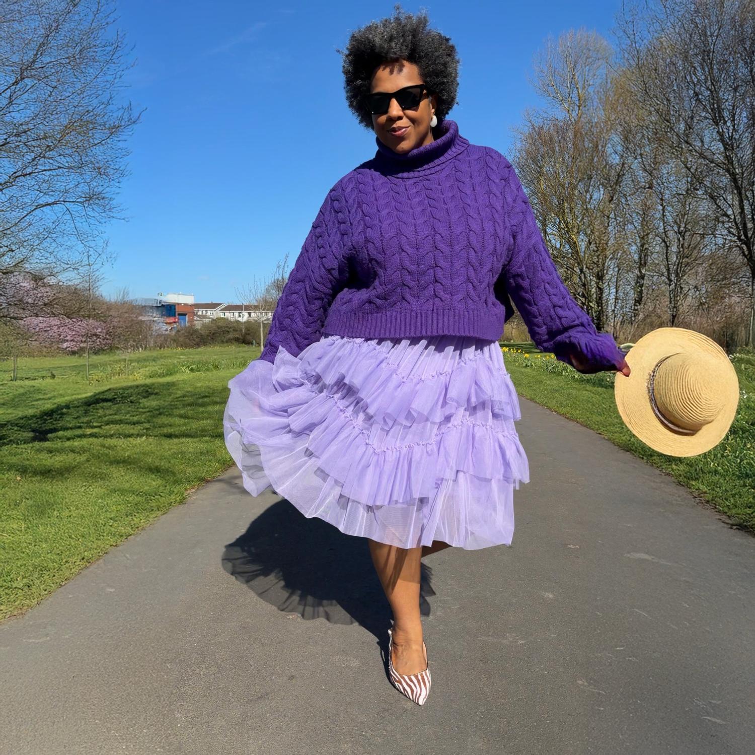 Mesh Skirt - Lavender