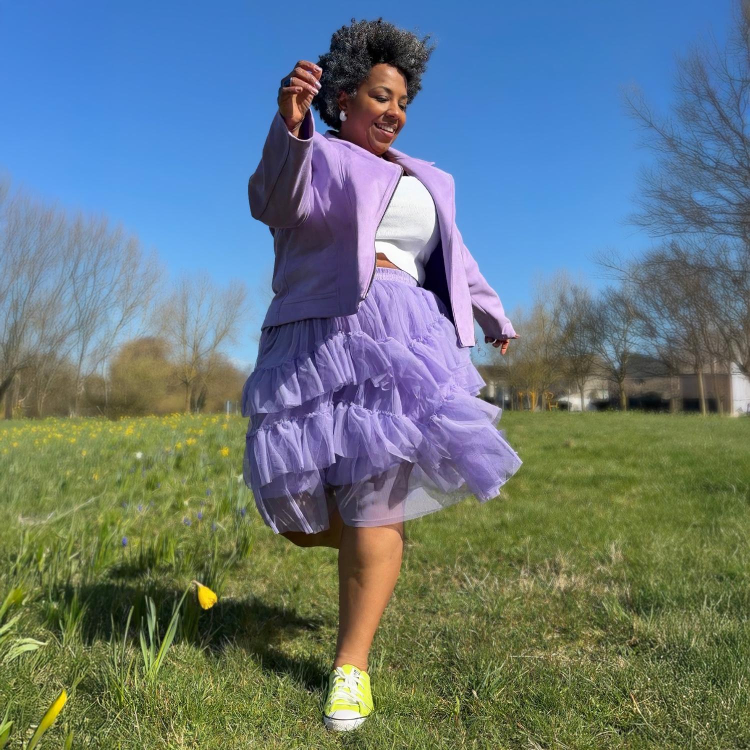 Mesh Skirt - Lavender