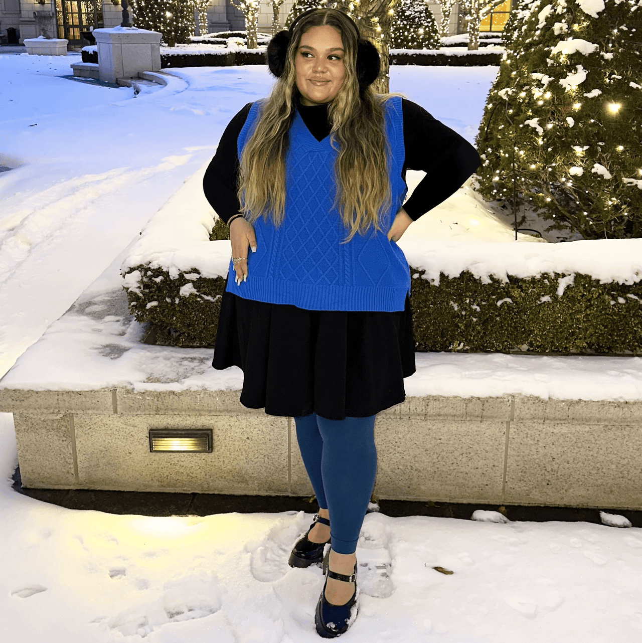 Navy Blue Footless Tights Bone China Snag Snag Australia