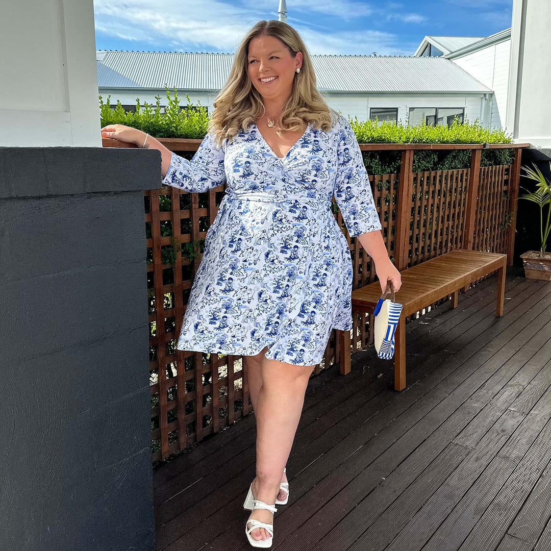 Wrap Dress - Passion au Jardin - L'Amour Rose