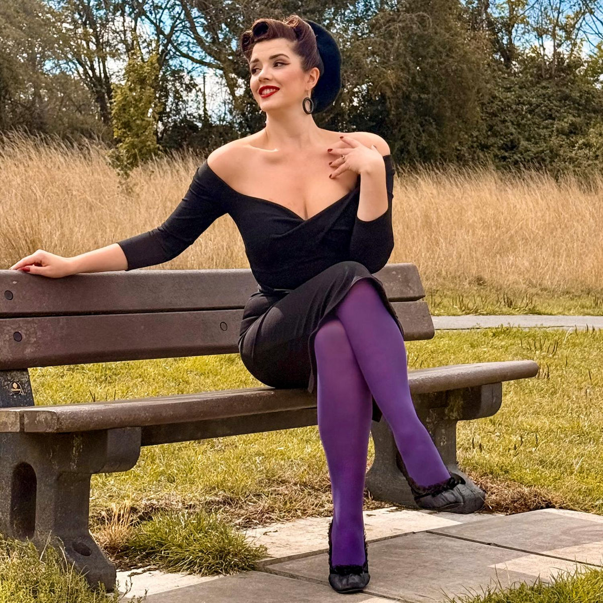 50 Denier Tights - Fancy Darkness