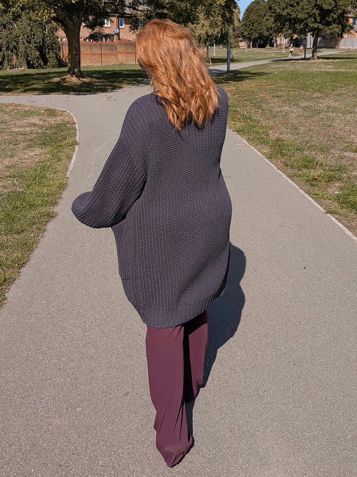 Chunky Knit Cotton Cardigan - Charcoal