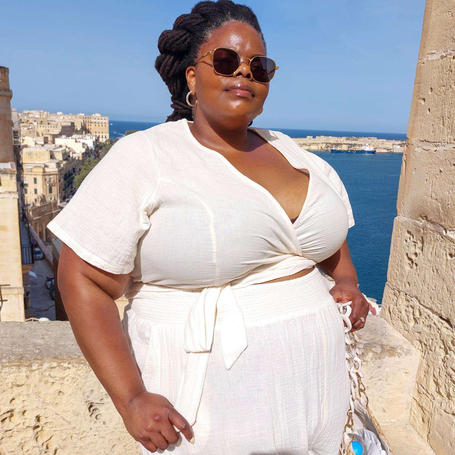 The Sonia Cotton Gauze Wrap Top - Cream