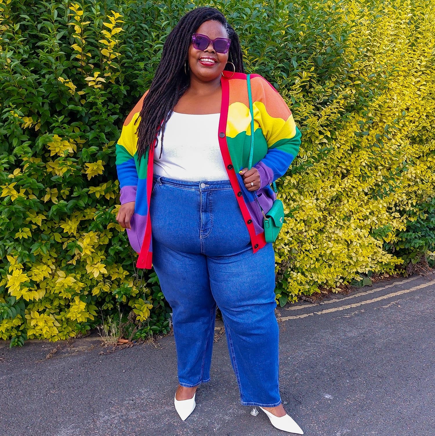 RAINBOW シングレイヤー メンズMサイズ8.5〜9.5 Rainbeaux Colourful Rainbow Cardigan | Sizes 4-38 | Snag – Snag