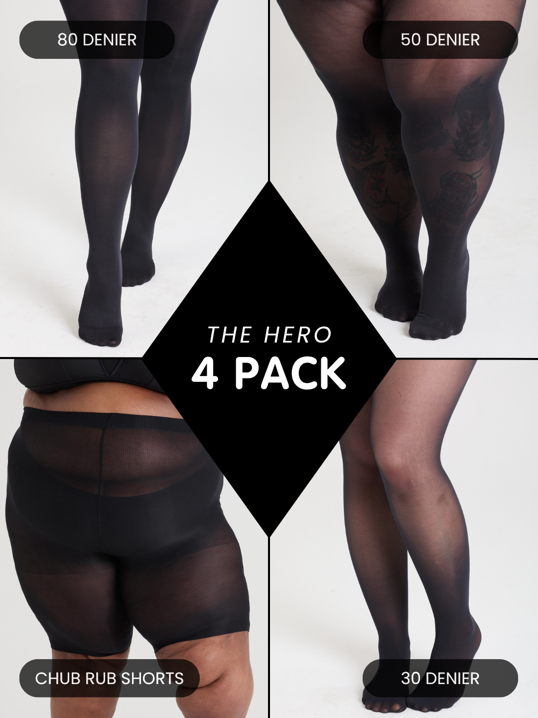 The Hero Bundle - Tights & Stay Cool Chub Rub Shorts