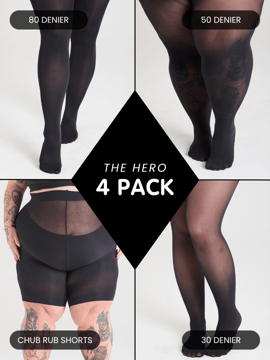 The Hero Bundle - Tights & Stay Cool Chub Rub Shorts