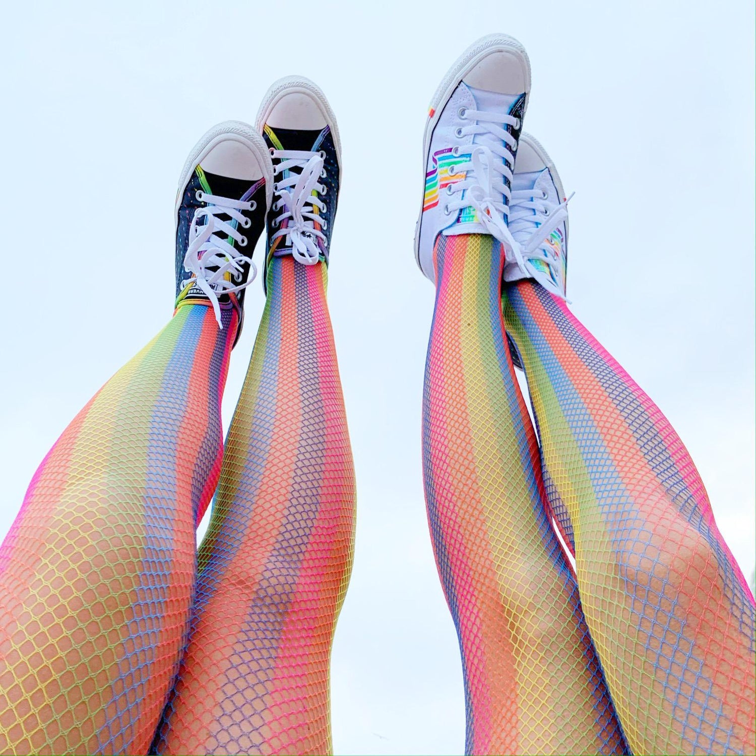 Core Tights - Fishnets - Rainbow