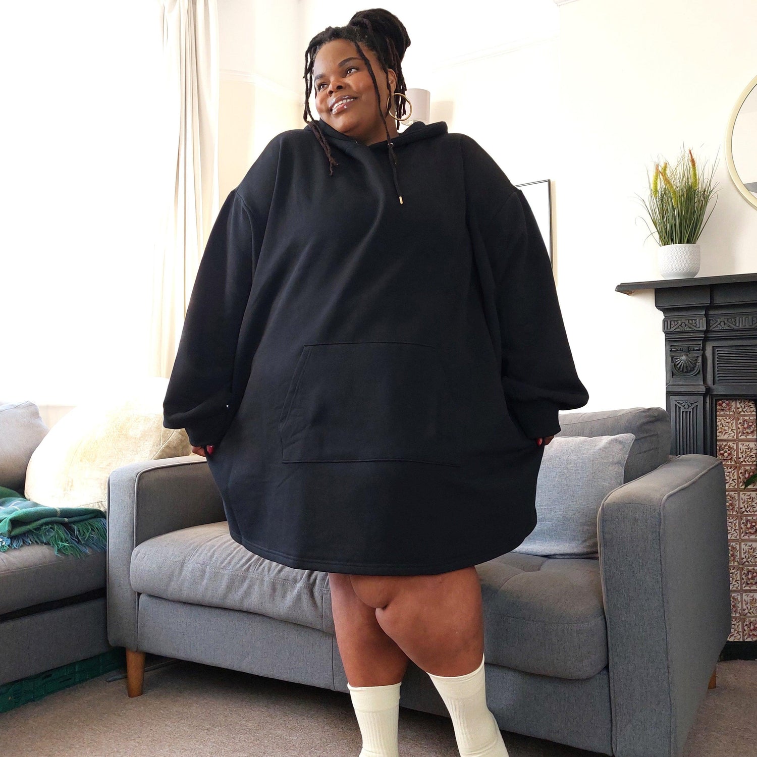 Longline Hoodie in Black Snag – Snag Australia - Main Image