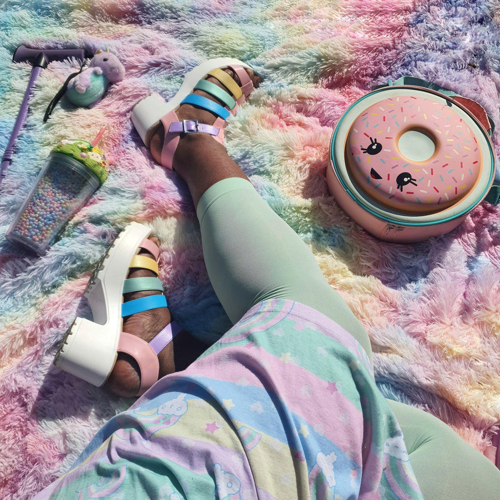 Tights - Opaque Footless Tights - Pistachio