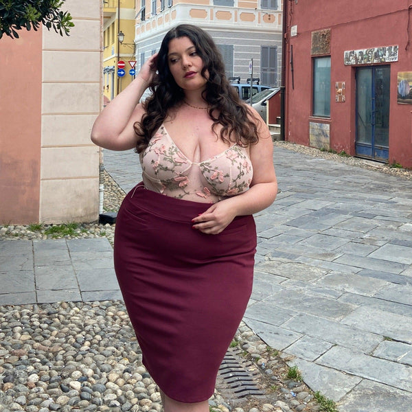 Burgundy Pencil Skirt Snag Snag Australia