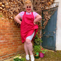 Woman wearing white chub rub shorts