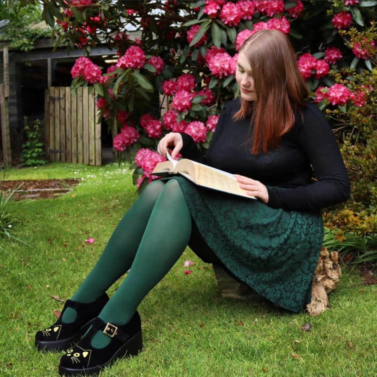 Opaque 80 Den Tights - Hit the Bottle Green