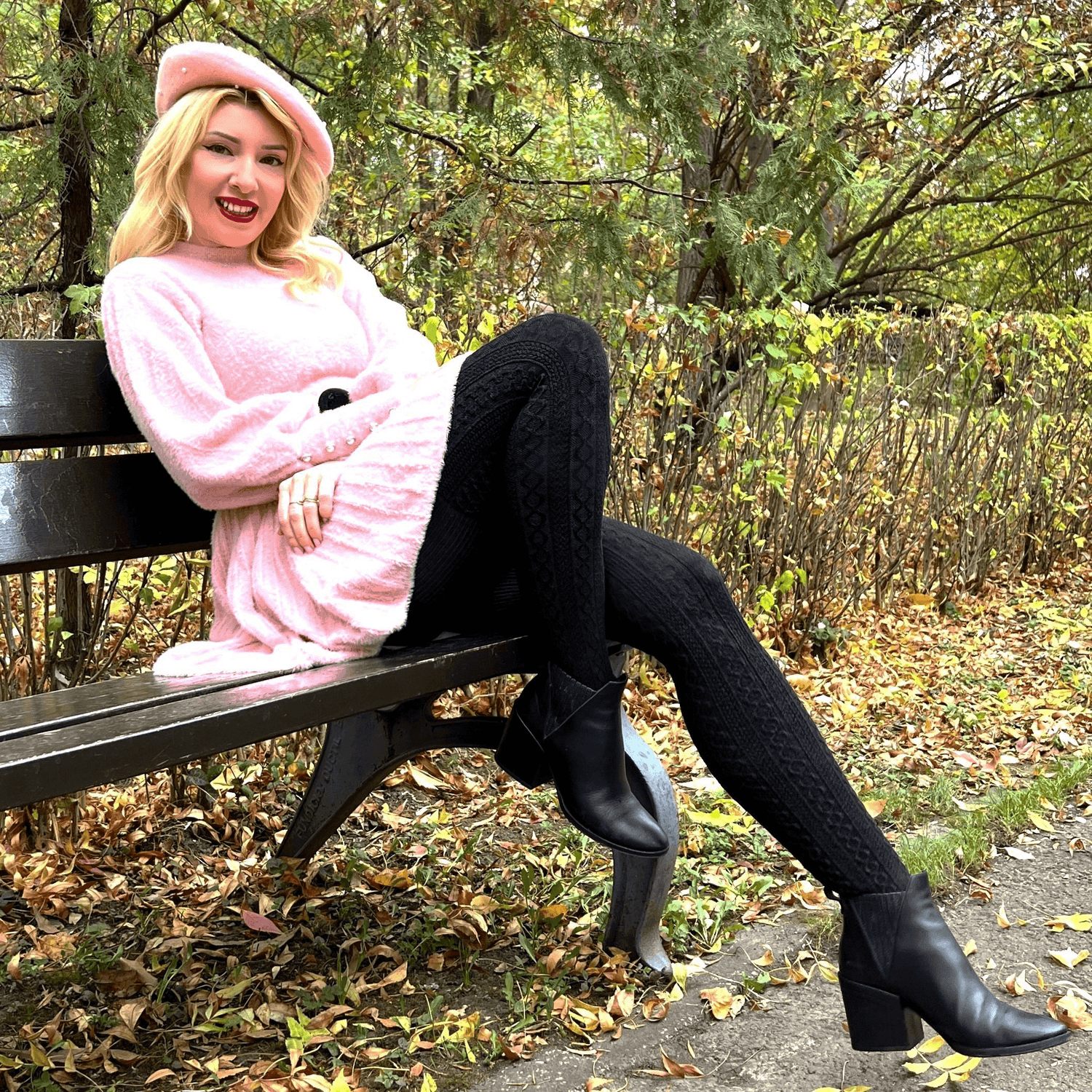 Grannies Merino Wool Tights Black Snag Australia