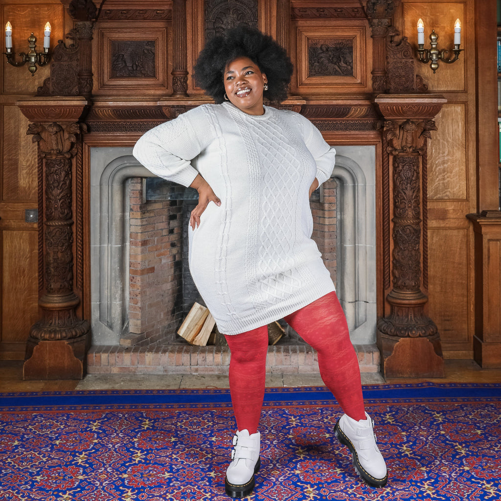 LE Tights - Opaque Cosy Tights - Hot Toddy