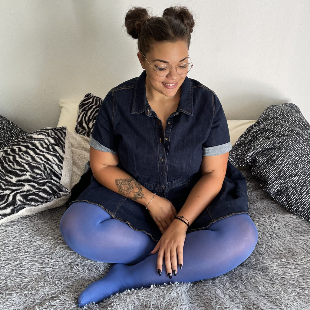 Tights - Opaque Tights - True Blue