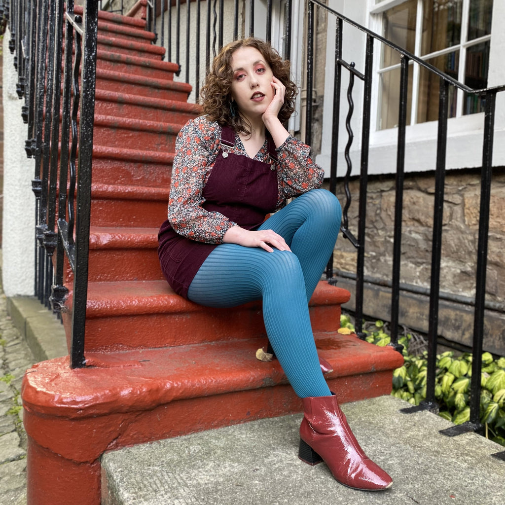 Tights - Ribbed Tights - Blueberry Muffin